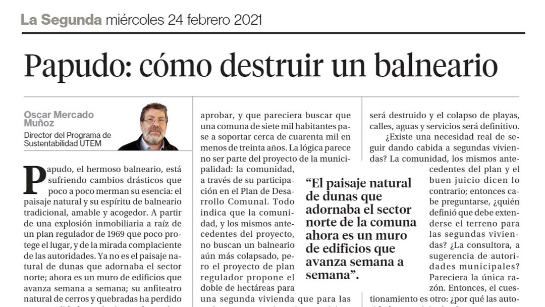 Papudo: cómo destruir un balneario