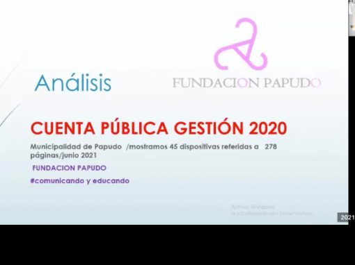 Análisis de la Cuenta Pública 2020 de la I. Municipalidad de Papudo Análisis de la Cuenta Pública 2020 de la I. Municipalidad de Papudo