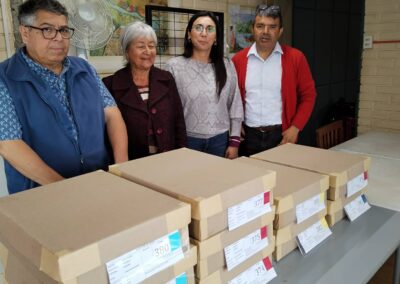 Ramirez, Aguilera, Araya y el director del Museo Sr. Darío Aguilera