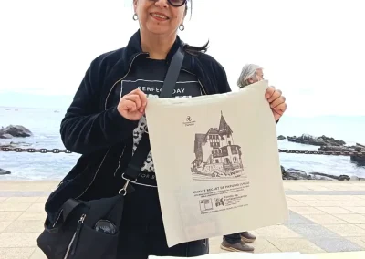 Bolsa impresa sobre patrimonio en costanera Papudo