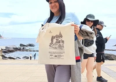 bolsas impresas en puesto sobre patrimonio en costanera papudo